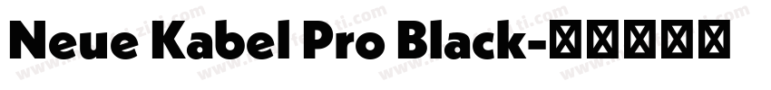 Neue Kabel Pro Black字体转换